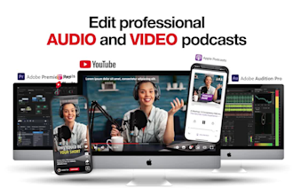 edit professional video and audio podcast