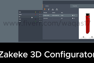 setup your 3d products in zakeke or in angle 3d configurator