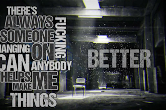 create an energetic metal lyric video song