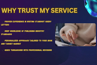 create a persuasive query letter and assist with agent submission