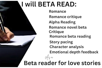 beta read romance alpha reader critique as a romance beta reader