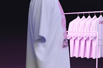make a 3d mockup tshirt in clo 3d