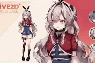 draw and rig 2d vtuber model anime vtuber commission live2d rigging 4 streamer