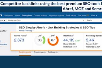 do competitor backlinks research and create manually