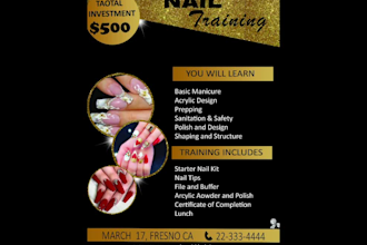 do hair, lash, nail extension flyer, price list