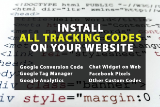 install google analytics, conversion tracking code, and tag manager