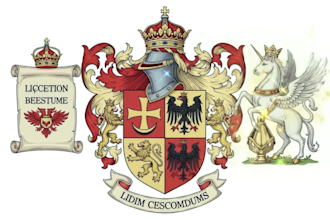 design a regal luxury coat of arms, heraldic family crest, royal logo in 5 hours
