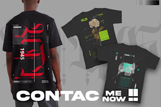design modern, artful and cool streetwear skater outfits