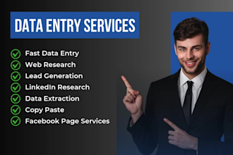 provide fast data entry, copy paste and fb page services