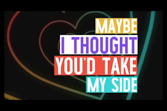 do kinetic typography, lyrics video, motion grahics, text animation after effect