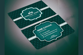 do four sleek gold luxury minimalist business card in 8 hours