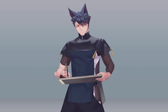 make male pngtuber model art and rig