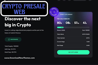 do crypto smart contract integration, meme coin, presale website, presale dapp