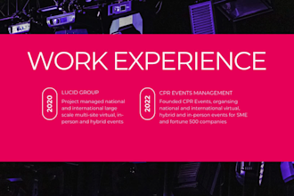provide event management and event planning services