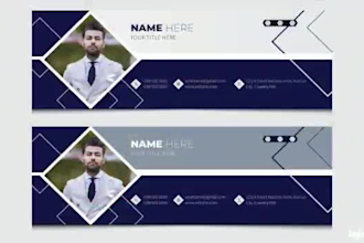 made an awesome email signature design for outlook in only 2hours
