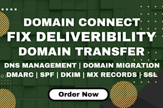 fix domain connect domain ssl email deliveribility dns domain transfer dmarc spf