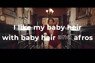 create a lyric video with text as you speak with illusions