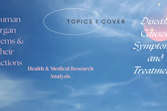 write research summaries on anatomy and diseases