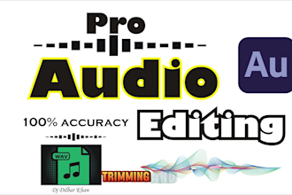 audio editing fix repair cleaning trim split cut marge sync