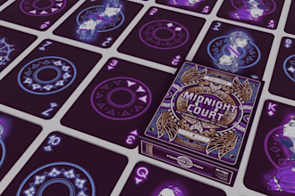 design custom card game, board game illustrations, box mockups, tarot card
