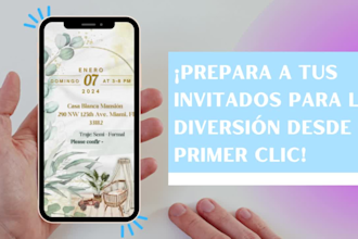 crearé video invitación para cumpleaños, bodas, infantil