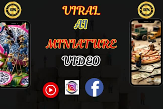 create viral ai miniature videos, ai miniworkers, ai minichef, ai product videos