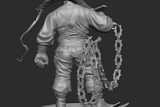 sculpt 3d model action figure 3d statue 3d toy 3d miniature  zbrush for printing