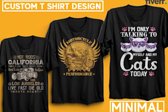 create awesome trendy custom t shirt or bulk t shirt design