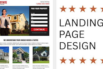 build a real estate investor idx website and landing page design for realtor