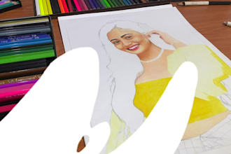 draw realistic impressive color pencil drawing and  video