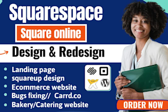 do square up business website redesign squarespace booking square online store
