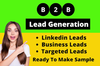 do b2b lead generation, b2b leads for your targeted niche or industries
