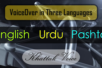 deliver pashto, urdu, and english voiceover