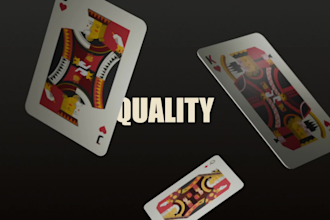design a whole set of poker cards or playing cards