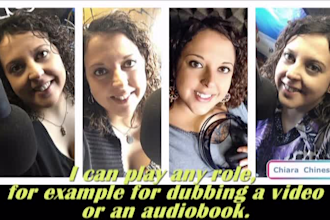 be the italian female or male voice over for your needs