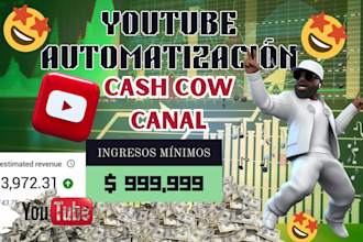 crearé un canal de youtube cash cow rentable, spanish cash cow