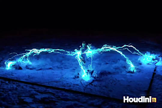 do lighting effect in houdini and tyflow