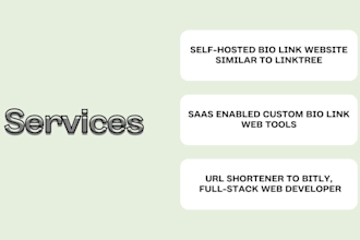 create URL shortener, bio links, pdf or qr code tools website