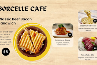 design unique, seasonal digital animated menu in canva