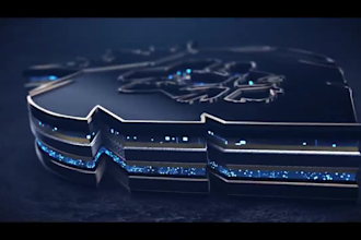 animate epic chrome luxury 3d logo intro