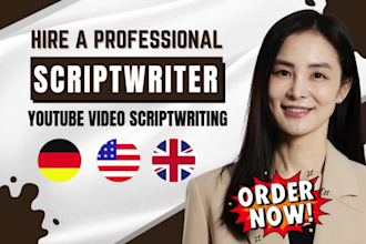 write documentary script for youtube video, history script, funny comedy script