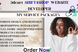 design 3dcart shift4shop build shopify shope ecommerce squarespace website store