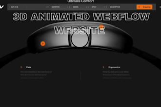 interactive 3d animated webflow website figma to webflow spline lottie animation