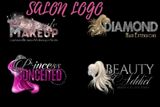 design spa hair salon beauty salon  logo