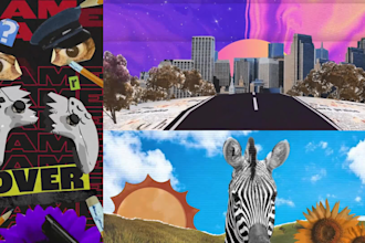 edit collage cutout style magazine paper animation