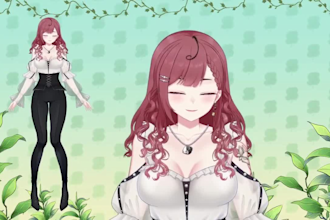 draw and rig live2d vtuber model, virtual streaming avatar, 2d vtuber model