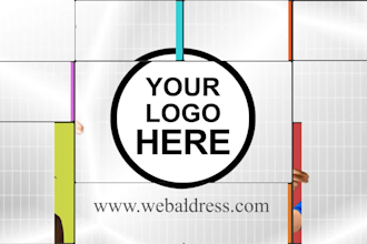 add logo and text in amazing people intro video