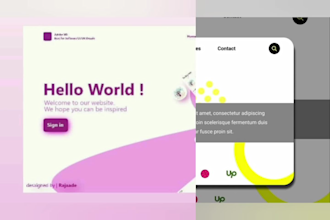 make an interactive UI UX website design