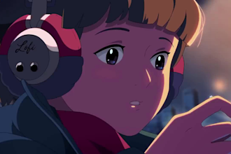 create lofi loop animation, lofi animation, animated gif, lofi music, lofi beats