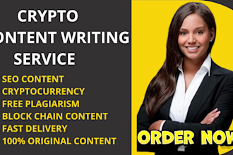be your crypto seo content writer, web copywriter, and article writer